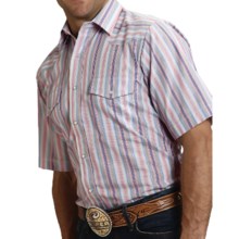 50%OFF メンズ西シャツ ローパークラシックストライプシャツ - ショートスリーブ（男性用） Roper Classic Stripe Shirt - Short Sleeve (For Men)画像
